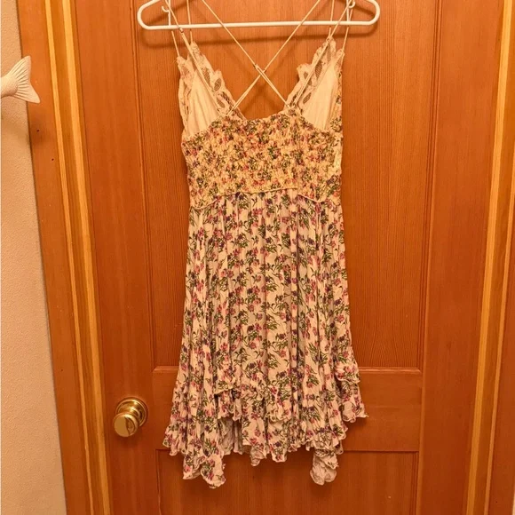 FREE PEOPLE WOMEN'S ADELLA FLORAL PRINT SLEEVELESS SLIP MINI DRESS - Picture 5 of 11